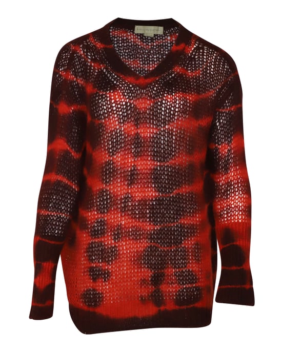 Stella McCartney tie-dye trui van rode alpacawol - Image 1