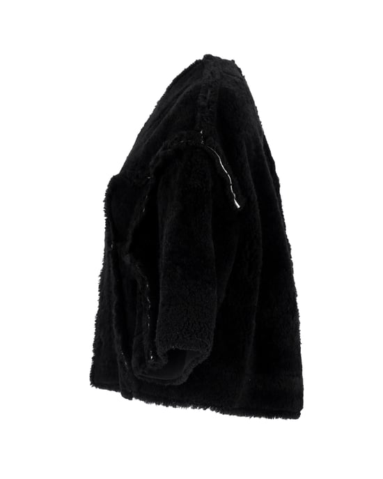 Rick Owens Legaspi cropped jasje van zwart schapenvacht - Image 2