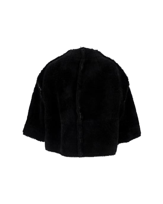 Rick Owens Legaspi cropped jasje van zwart schapenvacht - Image 3