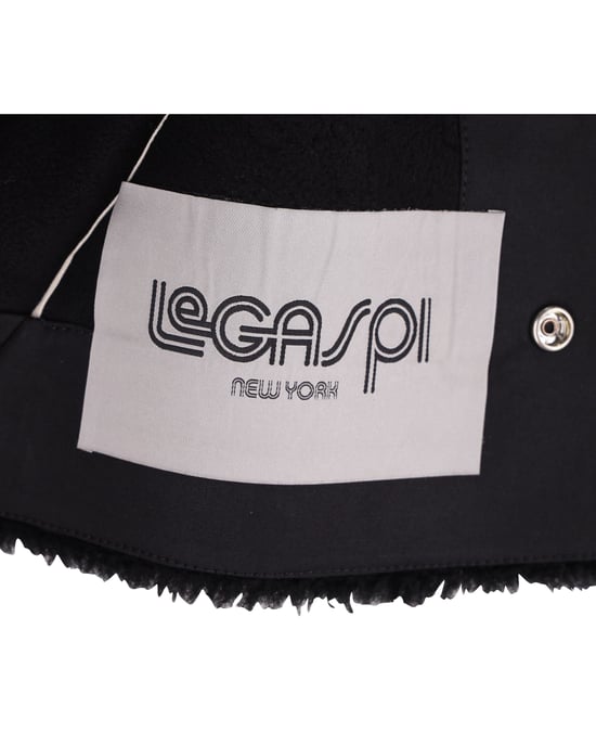 Rick Owens Legaspi cropped jasje van zwart schapenvacht - Image 4