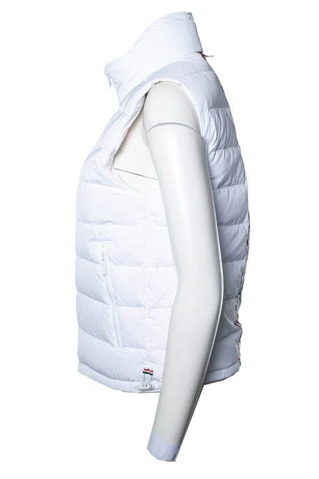 Thom Browne, vadderad väst i vitt - Image 2