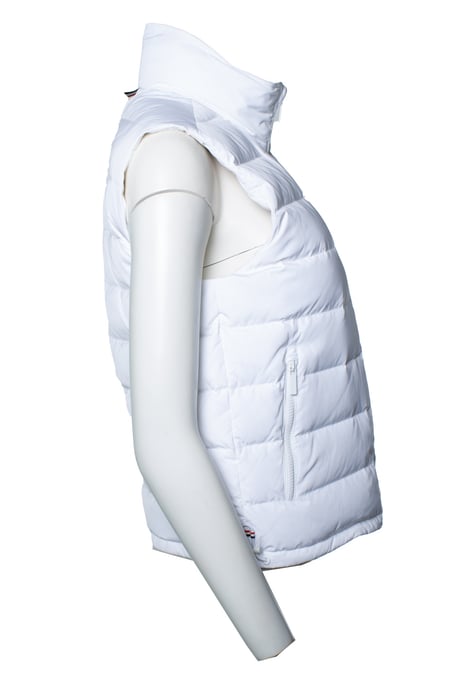 Thom Browne, vadderad väst i vitt - Image 4