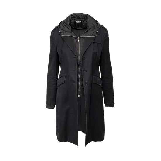 Miu Miu Coat with Zippered Hoodie - '10s - Image 2