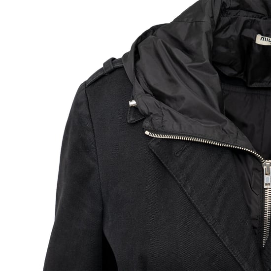 Miu Miu Coat with Zippered Hoodie - '10s - Image 6