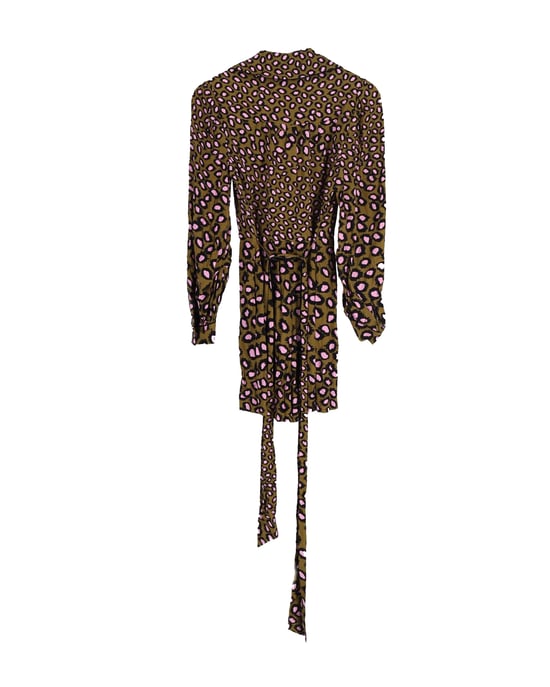 Diane Von Furstenberg Ella Playsuit met wikkeleffect en luipaardprint in veelkleurige viscose - Image 3