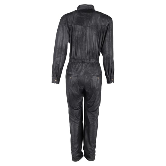 Isabel Marant Junna Långärmad Jumpsuit i Svart Konstläder - Image 3