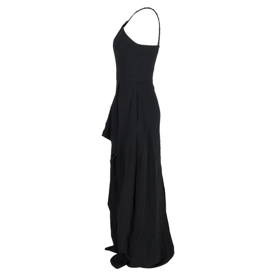 Roland Mouret Maxi-jurk met ruches en versierde bandjes in zwarte viscose - Image 2
