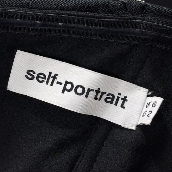 Självporträtt Jumpsuit med axelband och hjärtformad halsringning i svart polyester - Image 3