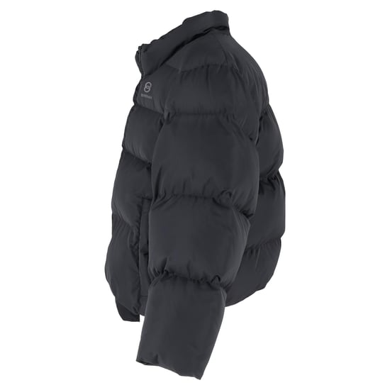 Balenciaga Logo Zip-Up Cropped Down Jacket in Black Polyester - Image 2