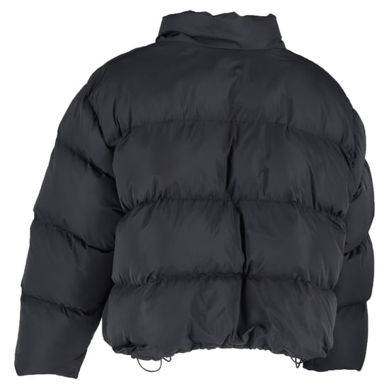 Balenciaga Logo Zip-Up Cropped Down Jacket in Black Polyester - Image 3