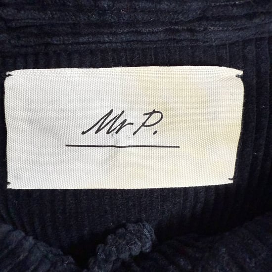 Meneer P. enkelvoudige jas met knoopsluiting in zwart corduroy. - Image 4
