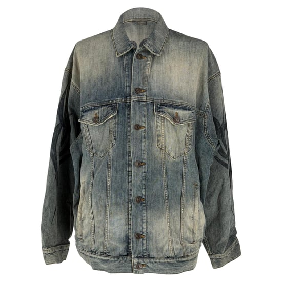 Balenciaga Y2K oversized jas in lichtblauwe denim - Image 1