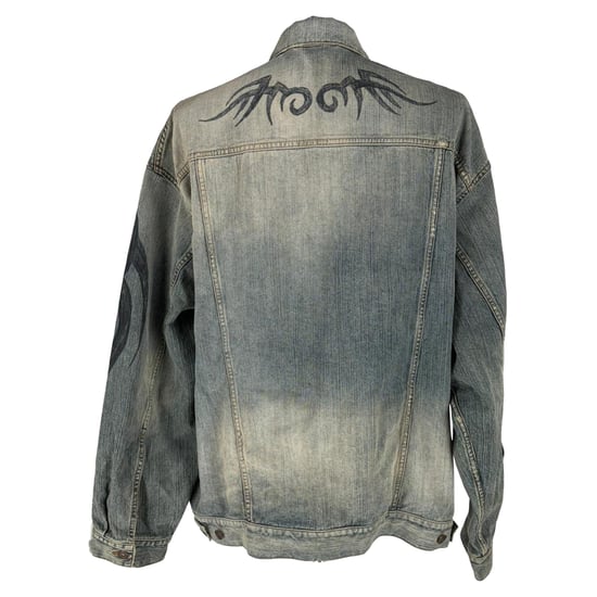 Balenciaga Y2K oversized jas in lichtblauwe denim - Image 4