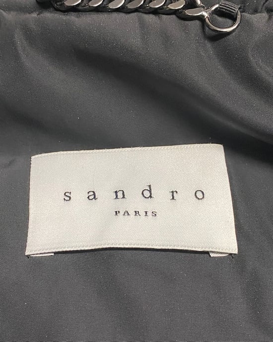 Sandro Paris Fur Trim Hooded Parka in Green Cotton - Image 5