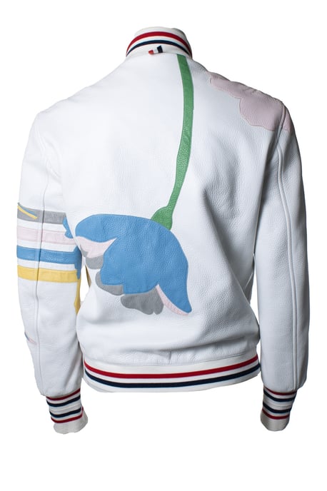 Thom Browne, bloemen lamsleren bomberjack - Image 3
