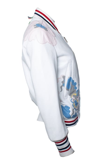Thom Browne, bloemen lamsleren bomberjack - Image 4