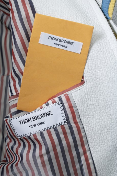 Thom Browne, bloemen lamsleren bomberjack - Image 6