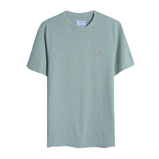 Farah Heren Logo Regular T-Shirt (Nevelgroen) - Image 2