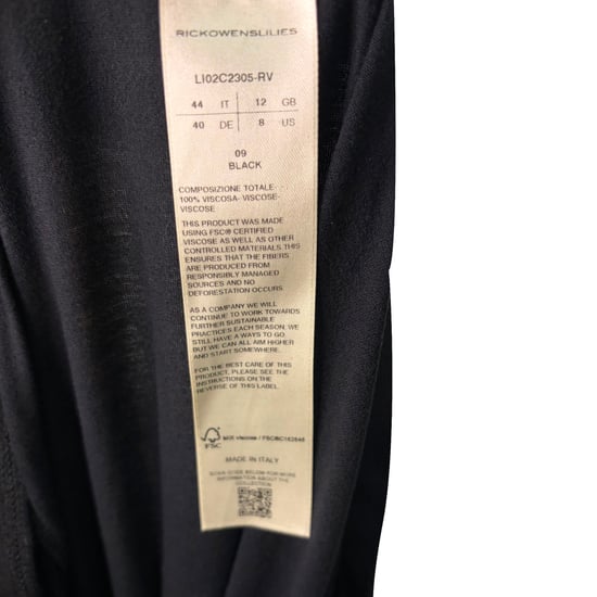 Rick Owens rechte maxi-rok in zwarte viscose - Image 5