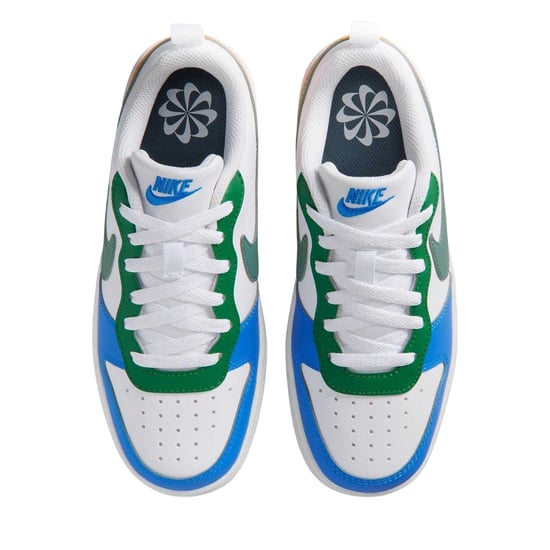 Nike Borough Low Recraft leren platte sneakers voor kinderen (Wit/blauw/oranje) - Image 4