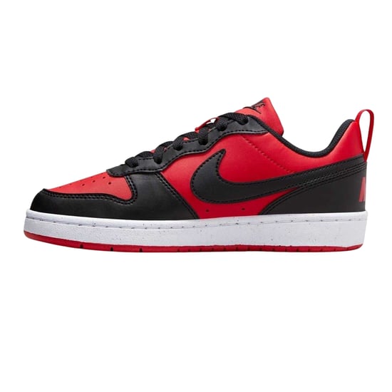 Nike Borough Low Recraft leren platte sneakers voor kinderen (Rood, Zwart) - Image 2