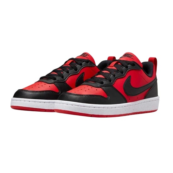 Nike Borough Low Recraft leren platte sneakers voor kinderen (Rood, Zwart) - Image 3
