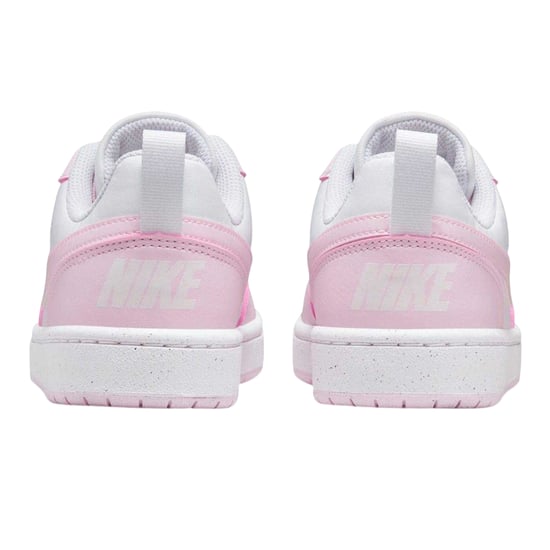 Nike Borough Low Recraft leren platte sneakers voor kinderen (Wit/Roze) - Image 2