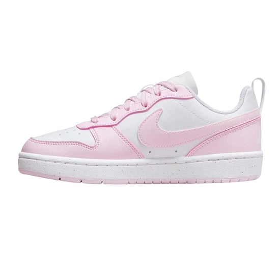 Nike Borough Low Recraft leren platte sneakers voor kinderen (Wit/Roze) - Image 3