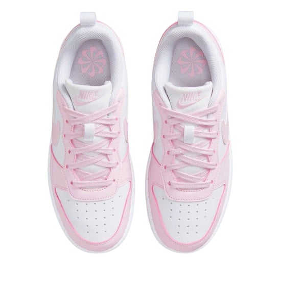 Nike Borough Low Recraft leren platte sneakers voor kinderen (Wit/Roze) - Image 4