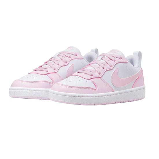 Nike Borough Low Recraft leren platte sneakers voor kinderen (Wit/Roze) - Image 5