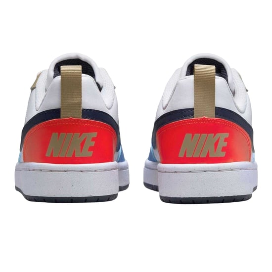 Nike Borough Low Recraft leren platte sneakers voor kinderen (Wit/blauw/rood) - Image 2