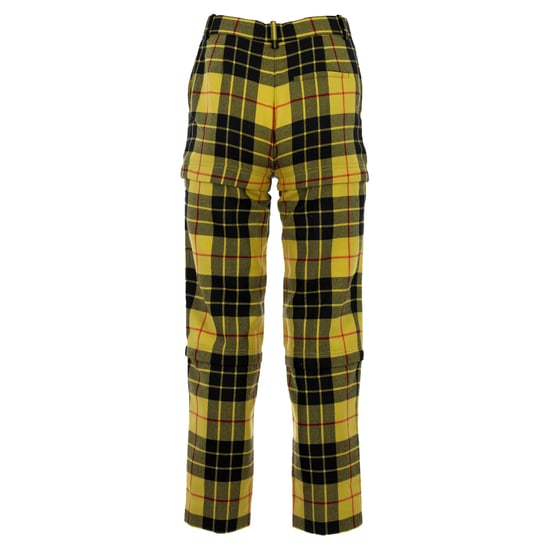 Balenciaga Tartan Wool Straight-Leg Pants in Yellow Wool - Image 3
