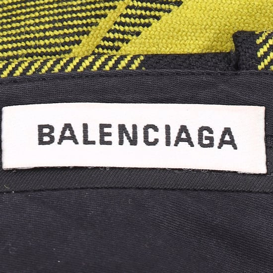 Balenciaga Tartan Wool Straight-Leg Pants in Yellow Wool - Image 4