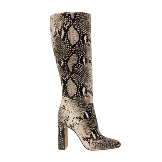Steve Madden Kniehoge laarzen van slangenleer voor dames (Lichtbeige/natuurlijke slangenhuid) - Image 1