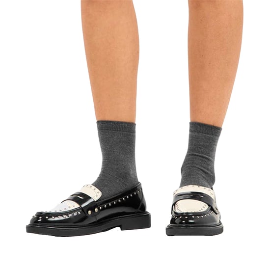 Steve Madden Penny-loafers met studs en blokhak voor dames, geschikt voor formele gelegenheden (Coco/Zwart) - Image 1
