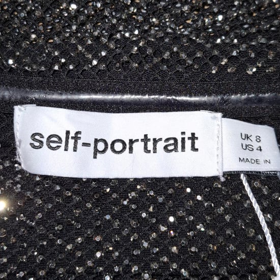 Självporträtt Fisknätstopp Med Bara Axlar I Svart Polyester - Image 3