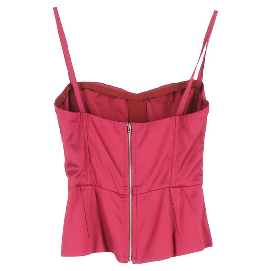 Dolce & Gabbana Bustier-topp med dragkedja baktill i rosa siden - Image 2