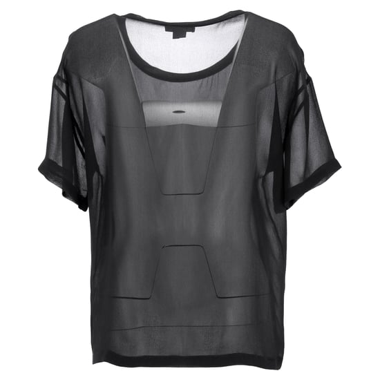 Helmut Lang doorschijnende Ghost top in zwarte zijde - Image 3