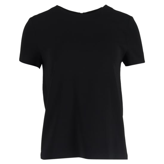 Diane von Furstenberg Melissa kortärmad topp med dragkedja baktill i svart triacetat - Image 1