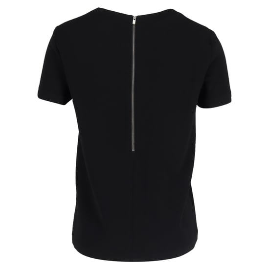 Diane von Furstenberg Melissa kortärmad topp med dragkedja baktill i svart triacetat - Image 3
