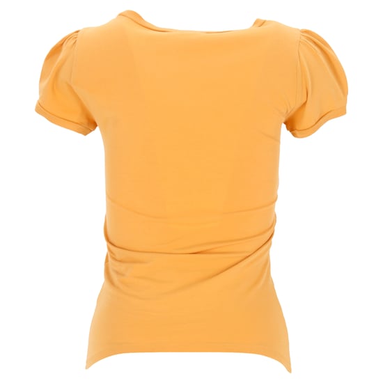Love Moschino T-shirt met grafische print en pofmouwen in geel katoen - Image 3