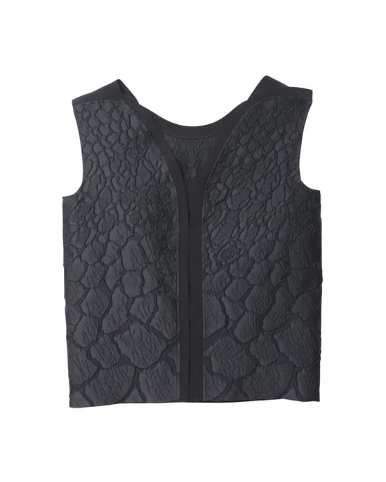 Fendi Ärmlös Blommig Brokadtopp i Svart Polyester - Image 4