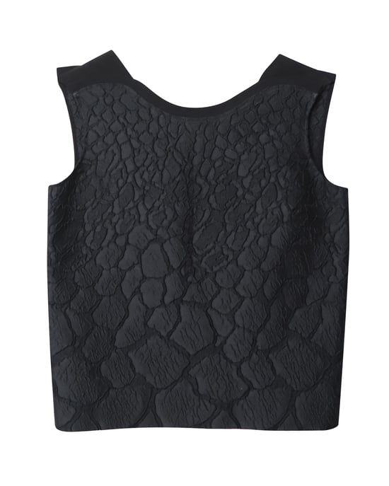 Fendi Ärmlös Blommig Brokadtopp i Svart Polyester - Image 5