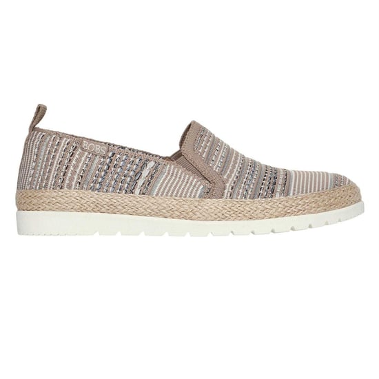 Skechers Espadrilles voor dames met dubbele elastische inzet en geweven bovenwerk, zonder veters (Veelkleurig) - Image 1