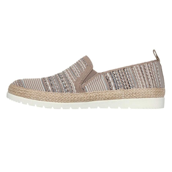 Skechers Espadrilles voor dames met dubbele elastische inzet en geweven bovenwerk, zonder veters (Veelkleurig) - Image 2
