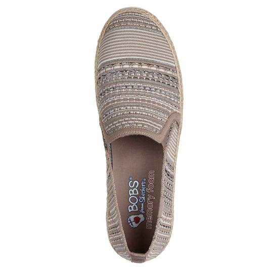 Skechers Espadrilles voor dames met dubbele elastische inzet en geweven bovenwerk, zonder veters (Veelkleurig) - Image 3