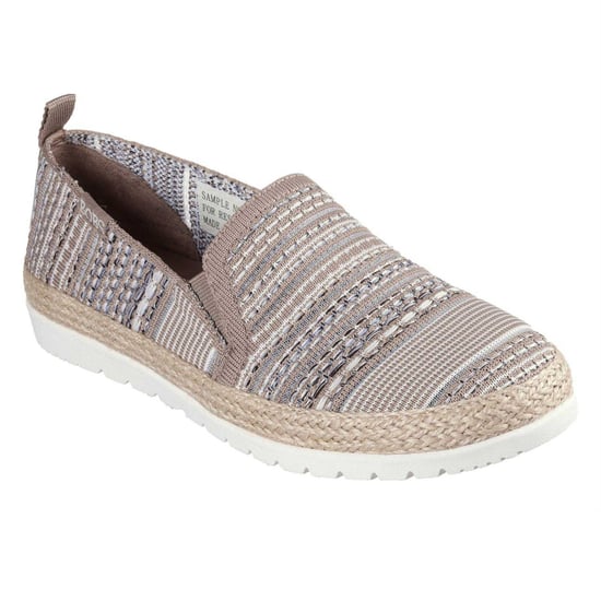 Skechers Espadrilles voor dames met dubbele elastische inzet en geweven bovenwerk, zonder veters (Veelkleurig) - Image 4