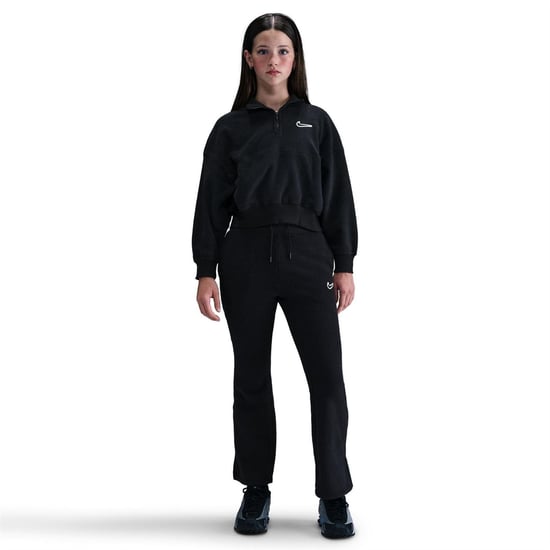 Girls Nike G Nsw Flc Ls T Jn99 in Black/White - Image 3