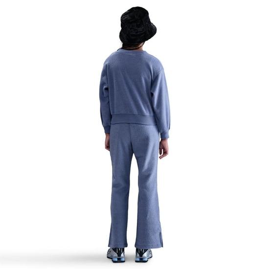Girls Nike G Nsw Flc Ls T in World Indigo/Wh - Image 4