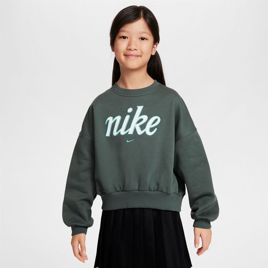 Girls Nike G Nsw Clb Flc B in Vintage Green/G - Image 1